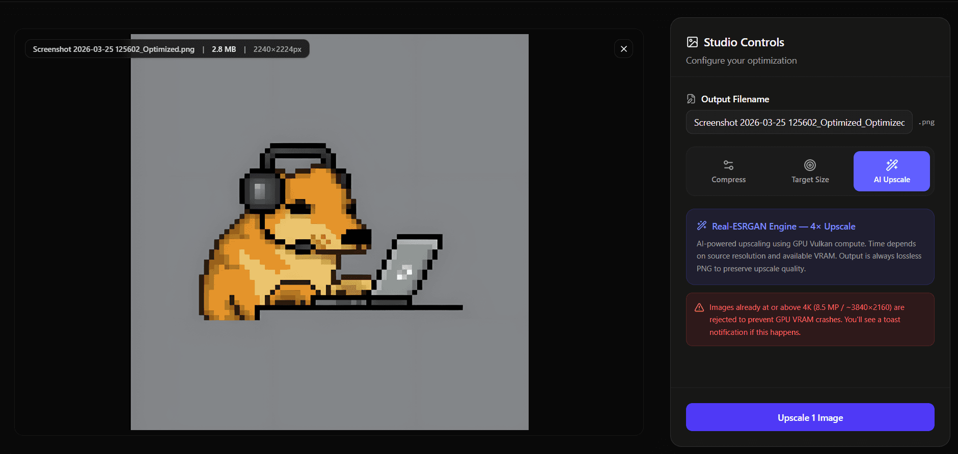 Target Size Compression