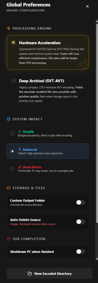Make Video Small Preferences